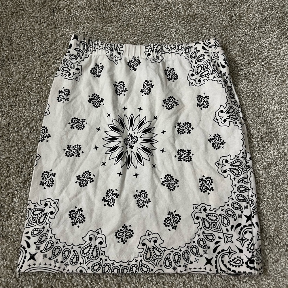 White Bandana Mini Skirt